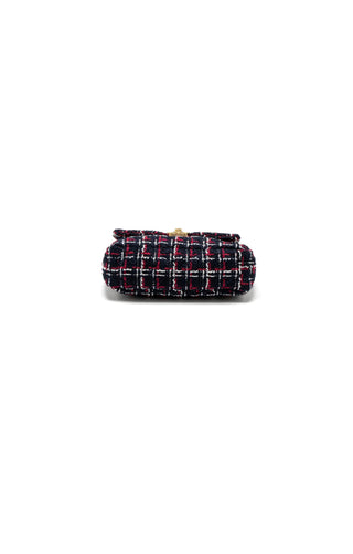 Chanel 19 Tweed Red / Black & White Small Flap Bag