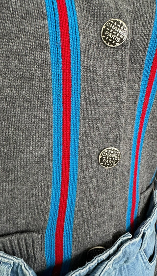 Chanel Striped Knit Cardigan