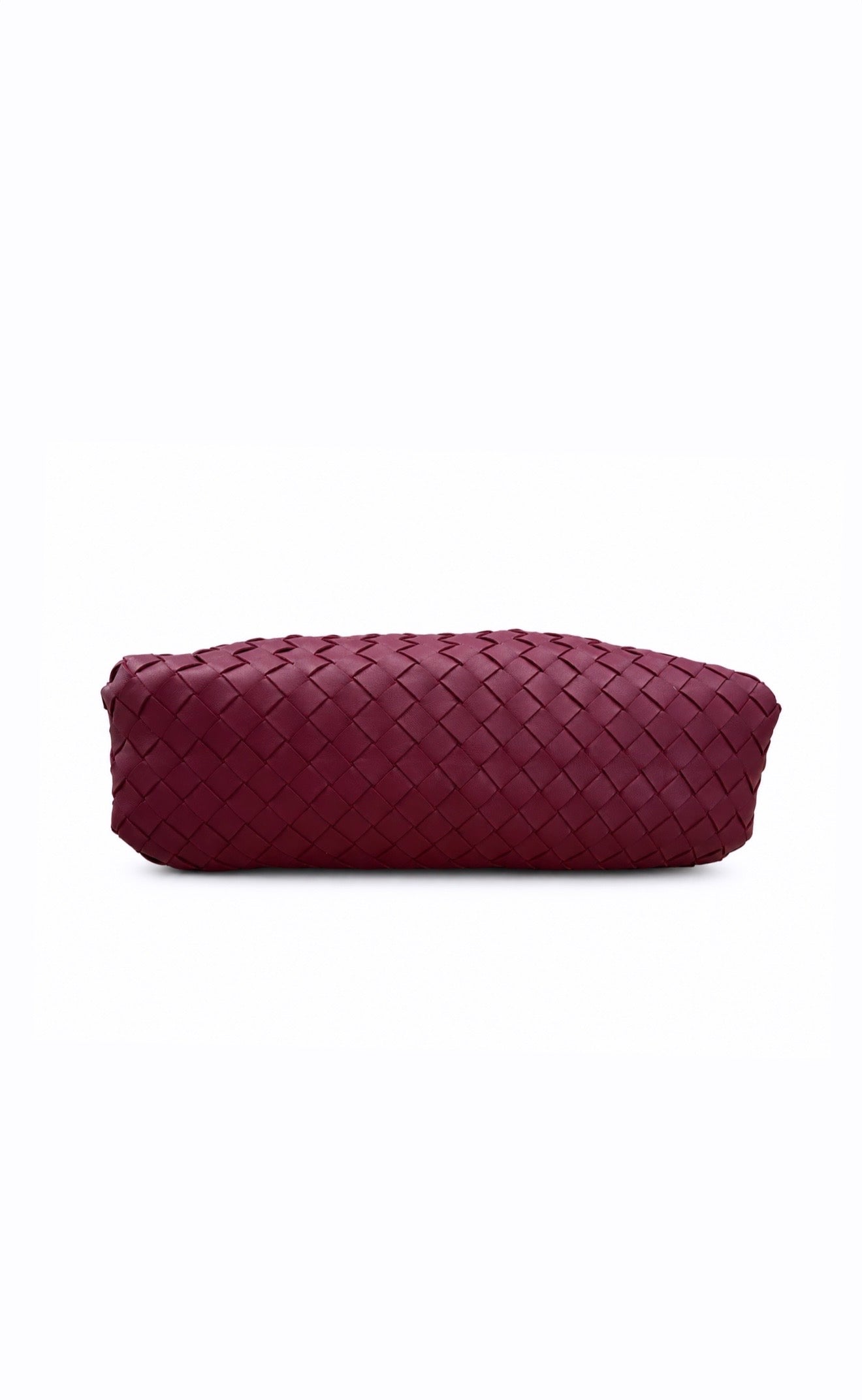 Bottega Amaranto Nappa Intrecciato Maxi Clutch
