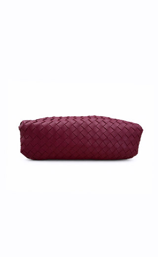 Bottega Amaranto Nappa Intrecciato Maxi Clutch