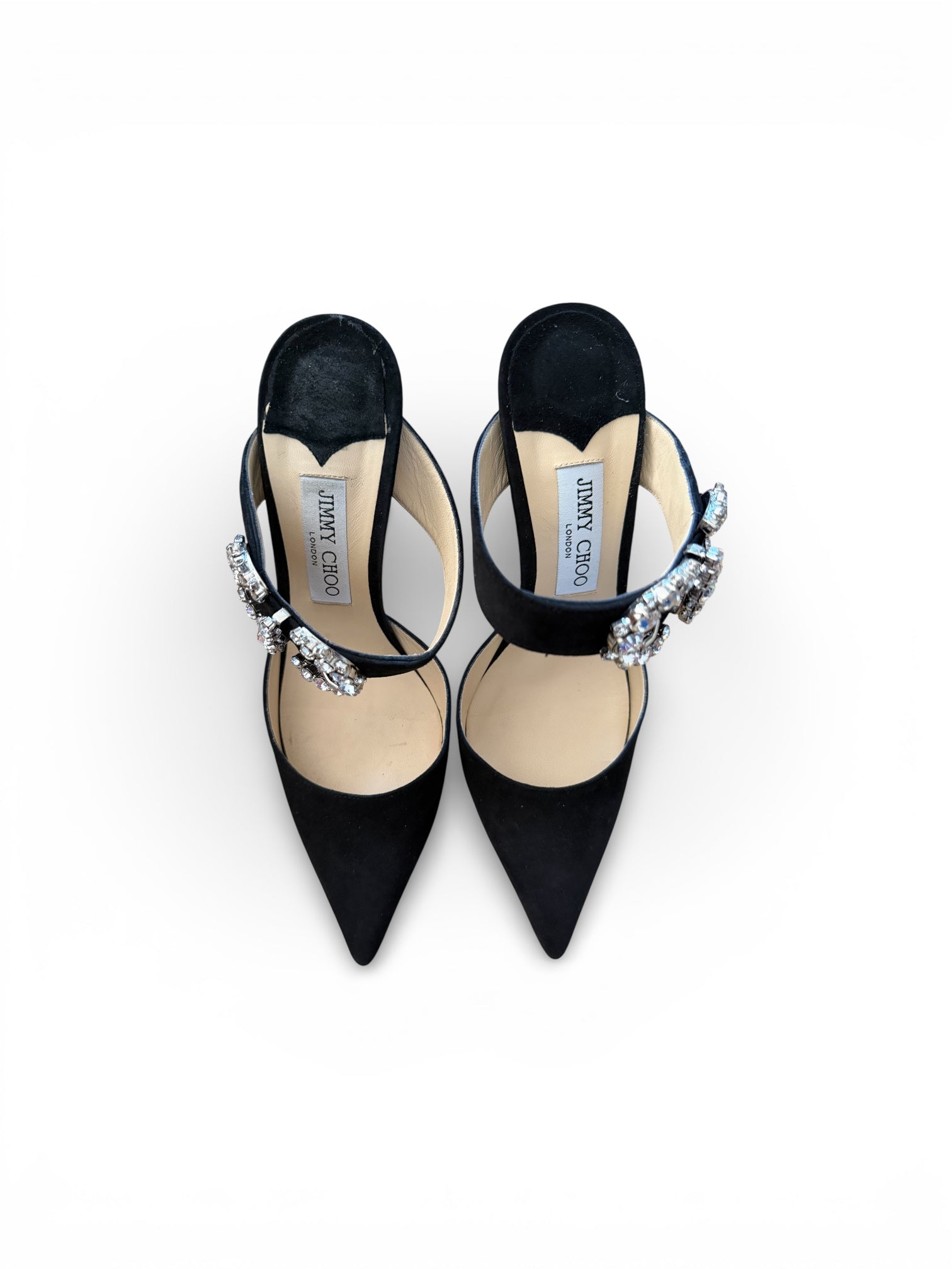 Jimmy Choo Crystal Buckle Heels