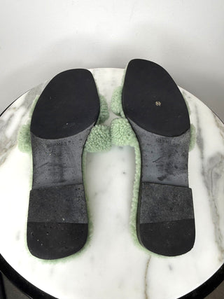 Hermes’ Mint Green Shearling Orans Very Good Conditon