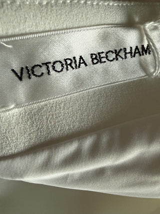 Victoria Beckham White Sweetheart Midi Dress Size 8