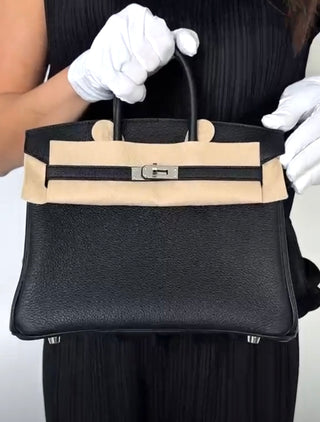 Birkin 25 Black Togo Leather Palladium Hardware BOX FRESH