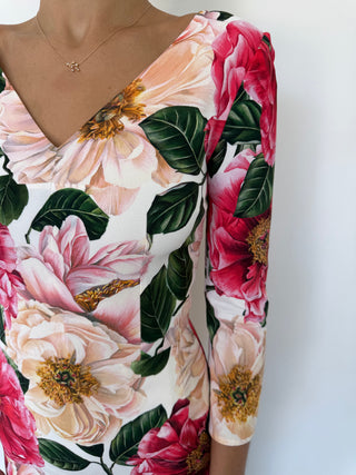 Dolce Gabbana Floral Midi Dress