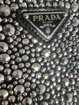 Prada Cleo Crystal Embellished Shoulder Bag Like New Condition
