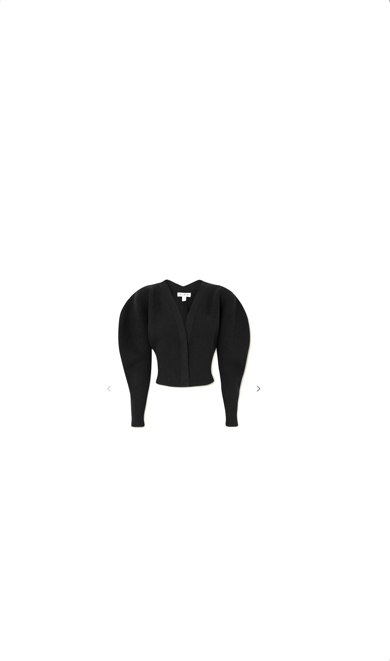 Black Ribbed Wool Blend Cardigan