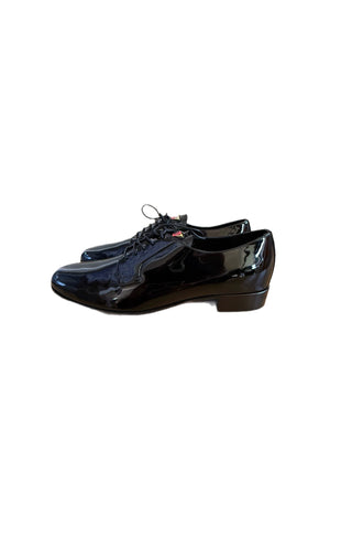 Prada Black Patent Leather Lace Up Shoes BRAND NEW