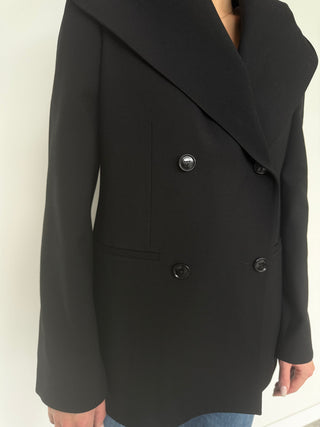 Alaia Black Virgin Wool Tailored Coat