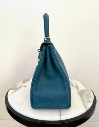Blue Cobalt Kelly 28 Togo Leather Palladium Hardware