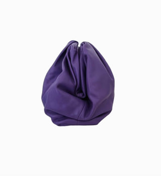 Bottega Veneta Purple Large Leather Pouch