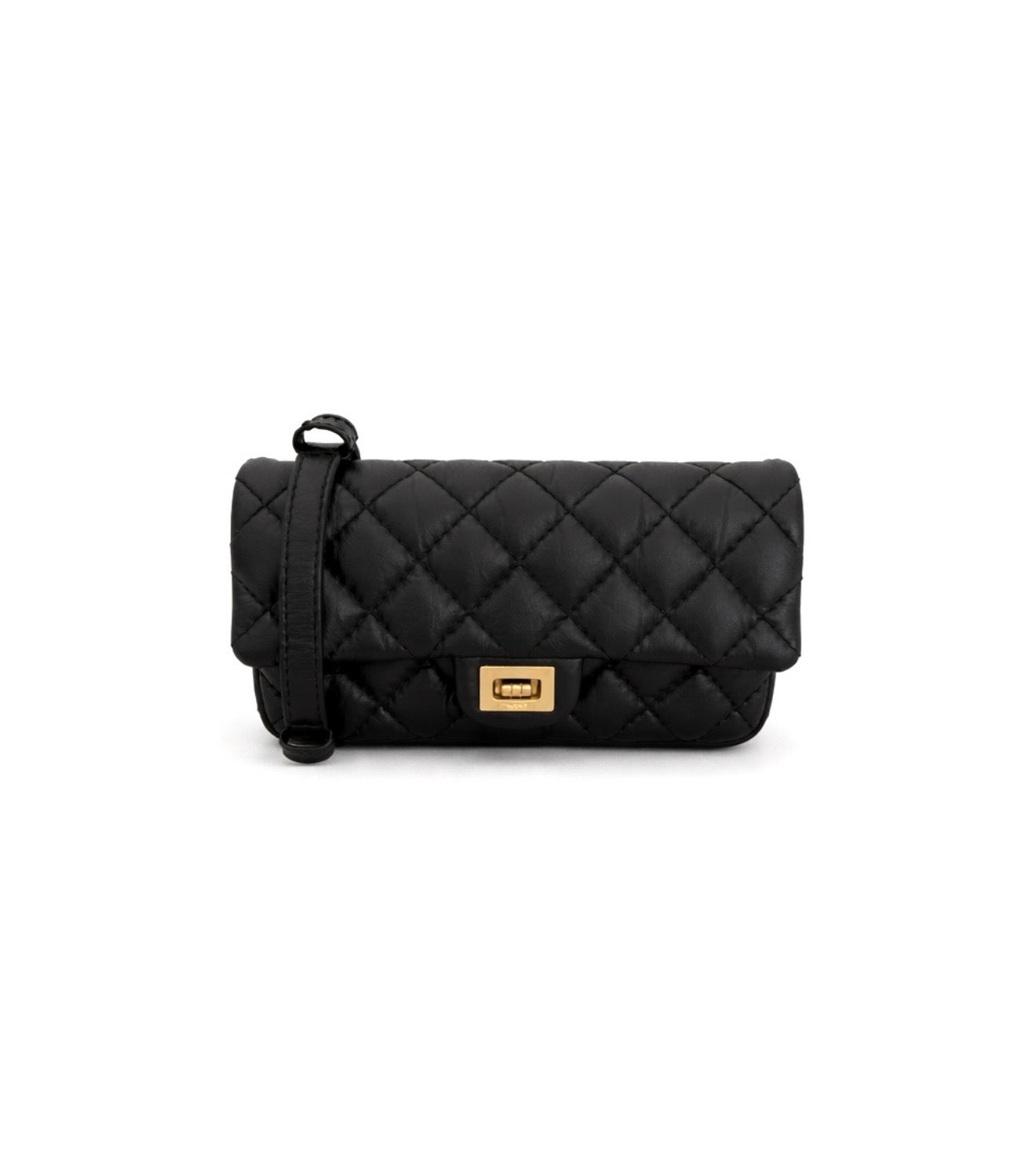 Chanel Reissue 2.55 Black Quilted Belt Bag