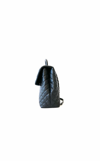 Black Coco Handle Caviar Leather Large Bag