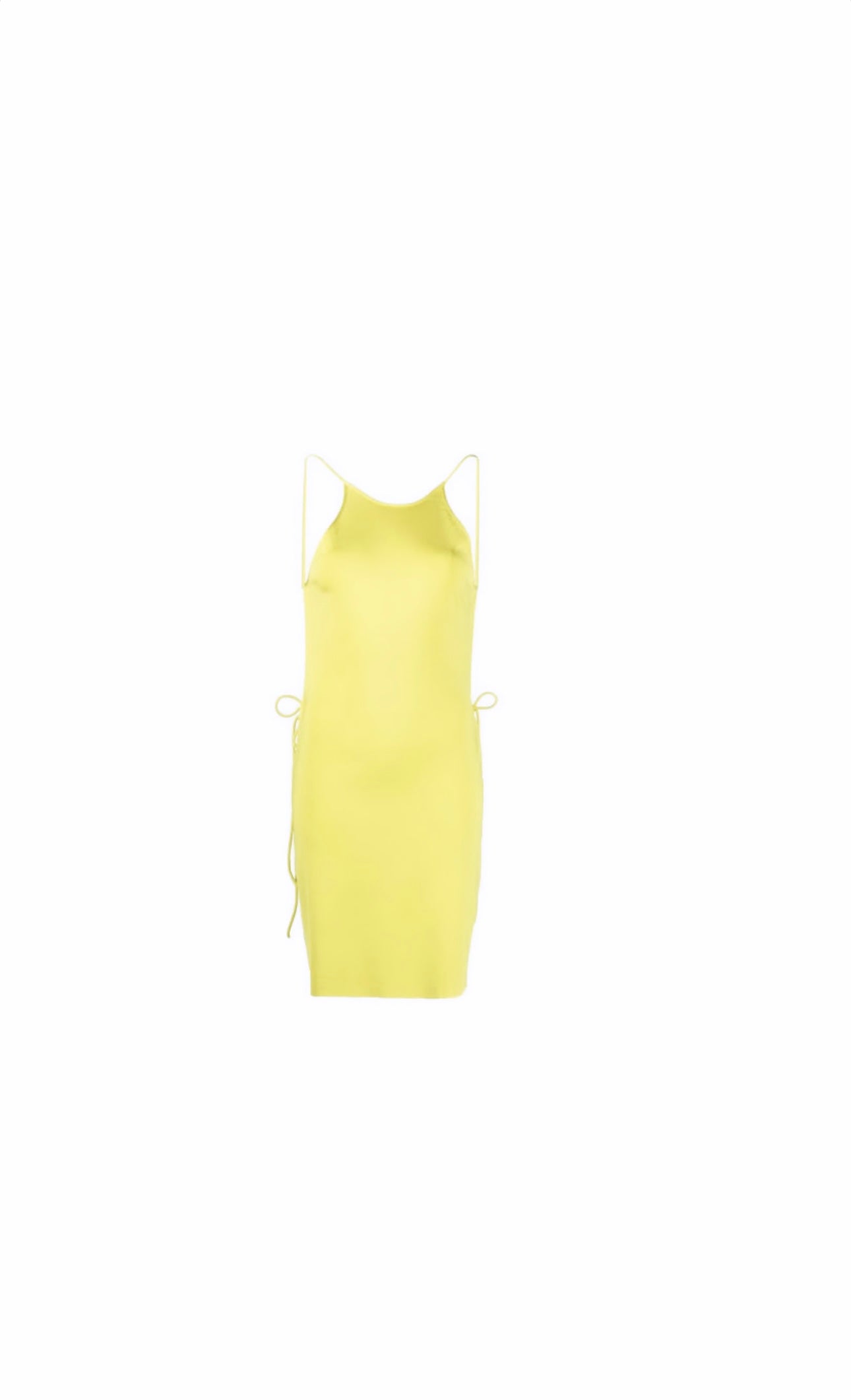 Yellow Open Back Jersey Dress