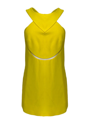 Yellow Silk Shift Mini Dress