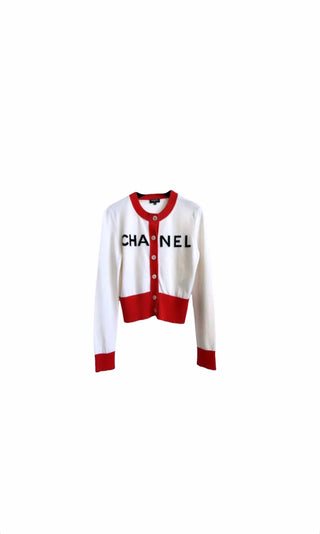 Red & White 2019 Iconic Logo Cardigan