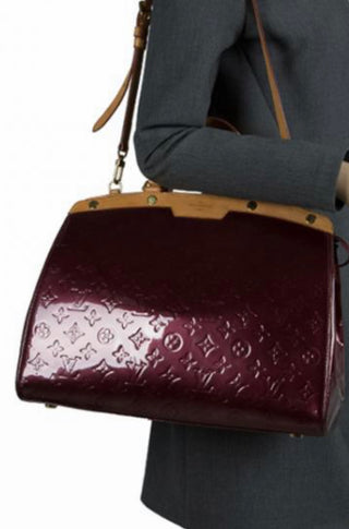 Burgundy Amarante Monigram Vernis Brea GM Tote