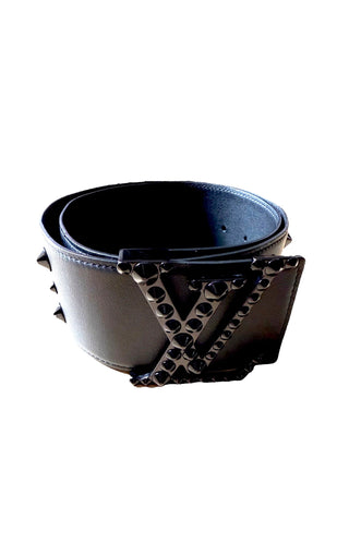 Louis Vuitton Black LV Studded Belt Size 75 & 85