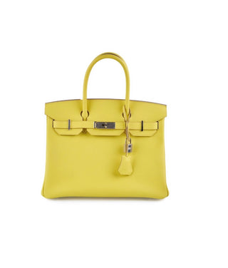 Hermes Lime Birkin 30 Epsom Leather