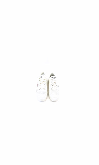 White Patent Leather Low Trainers