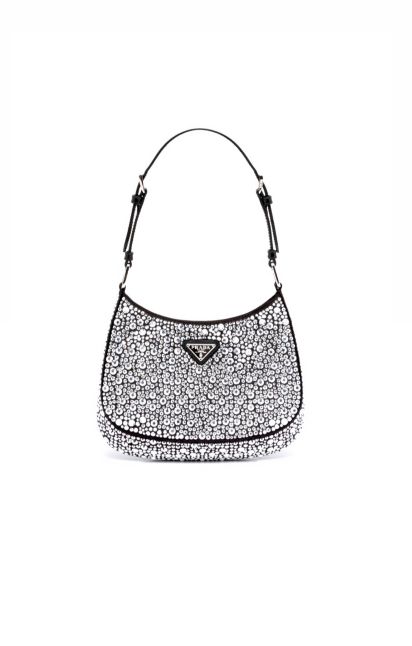 Prada Cleo Crystal Embellished Shoulder Bag Like New Condition