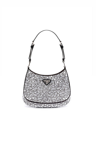 Prada Cleo Crystal Embellished Shoulder Bag Like New Condition