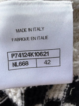 Chanel Black & White Cashmere Cardigan