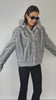 Black & White Faux Fur Striped Zebra Coat Excellent Condition
